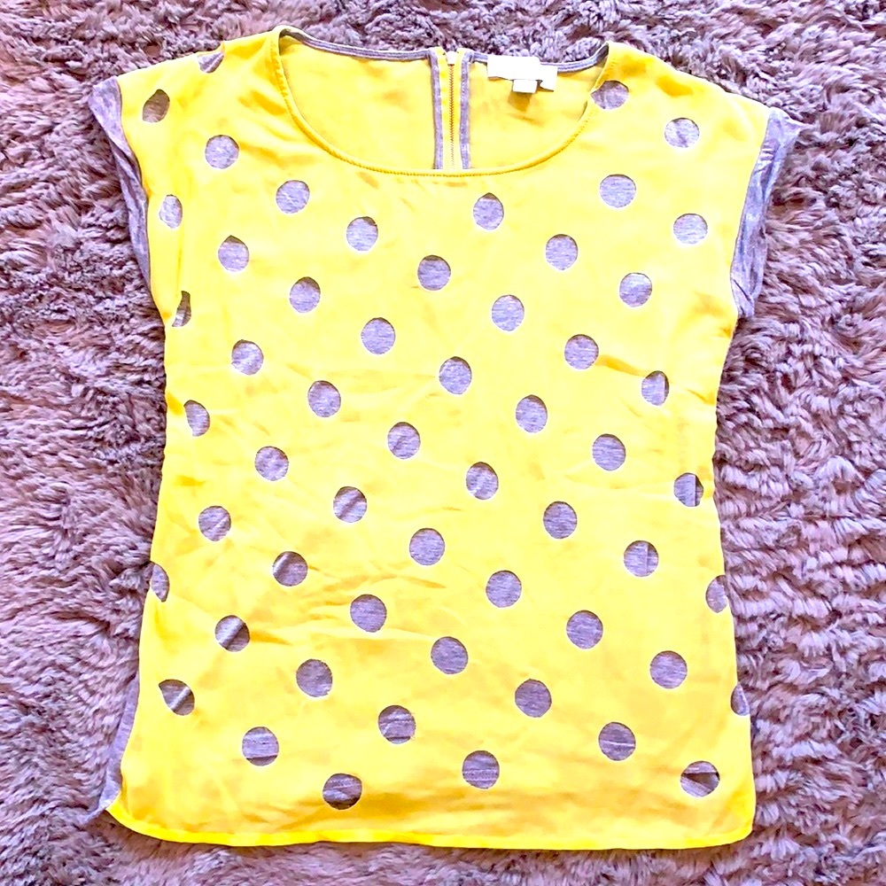 OLIVE & OAK POLKA DOT CUTOUT T-SHIRT